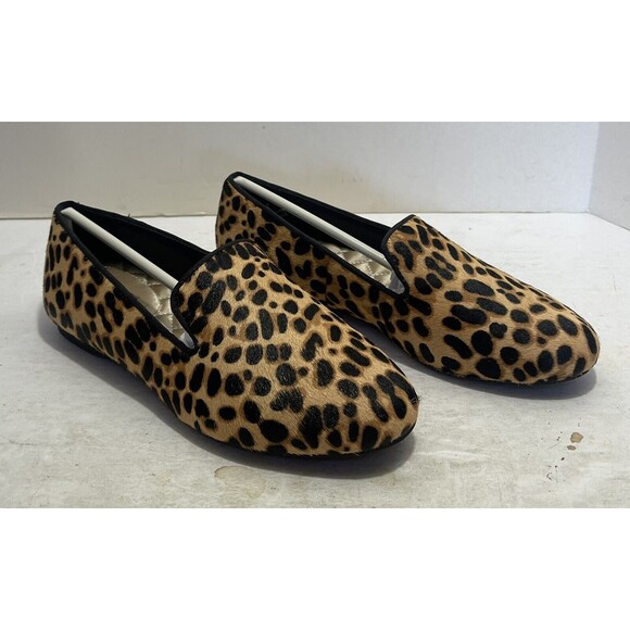 BIRDIES The Starling in Cheetah Womens 5 shoes Slipper Flat Loafer Calf Hair NIB - Picture 8 of 13